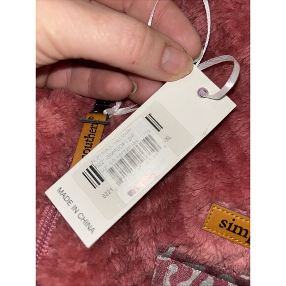 NWT Simply Southern Fleece Full Zip Long Sleeve Jacket Size XL - Picture 10 of 12